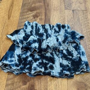 Fbz Girl’s Blue and Grey Tie Dye Skirt Size XL